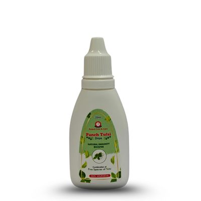 Anand Cure & Care Panch Tulsi Drops | Combination of five species of tulsi | To Boosts Immunity | Stress relief | Wellness| | Pack of 30 ml
