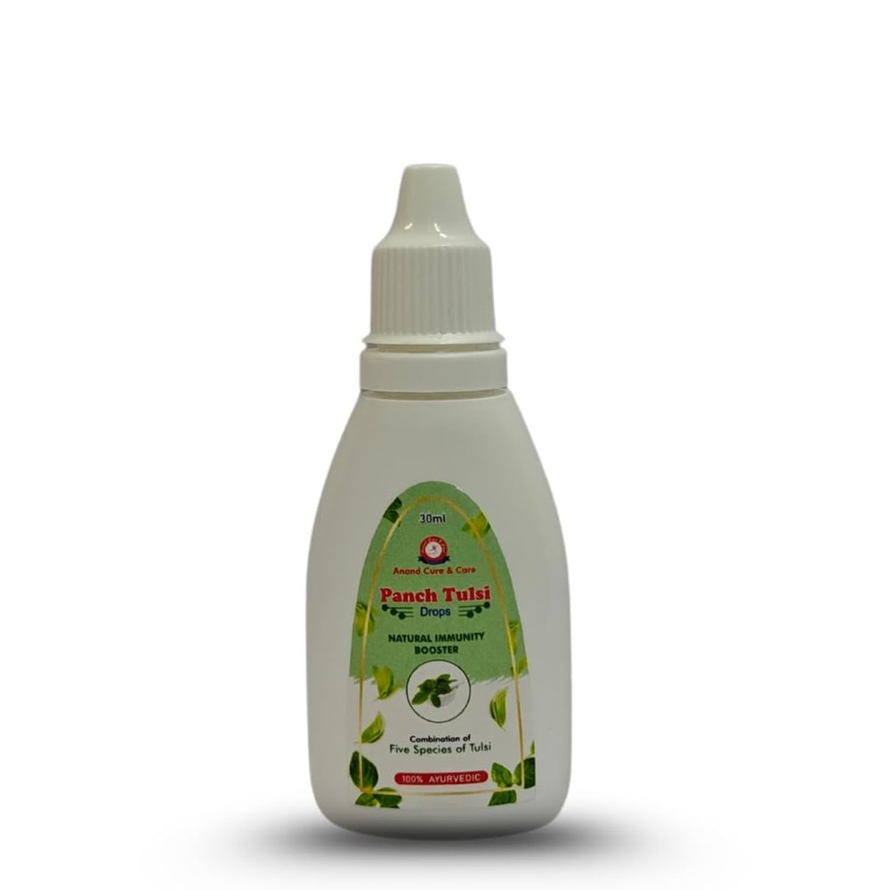 Anand Cure & Care Panch Tulsi Drops | Combination of five species of tulsi | To Boosts Immunity | Stress relief | Wellness| | Pack of 30 ml