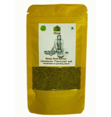 Gauraaj Handgrounded Hempseed Flavored Salt  100g | Organic Himalayan Pahadi Pisyu Loon Seasoning | Rich in Flavor & Nutrients | No Preservatives & Chemical Free | Sourced from Uttarakhand