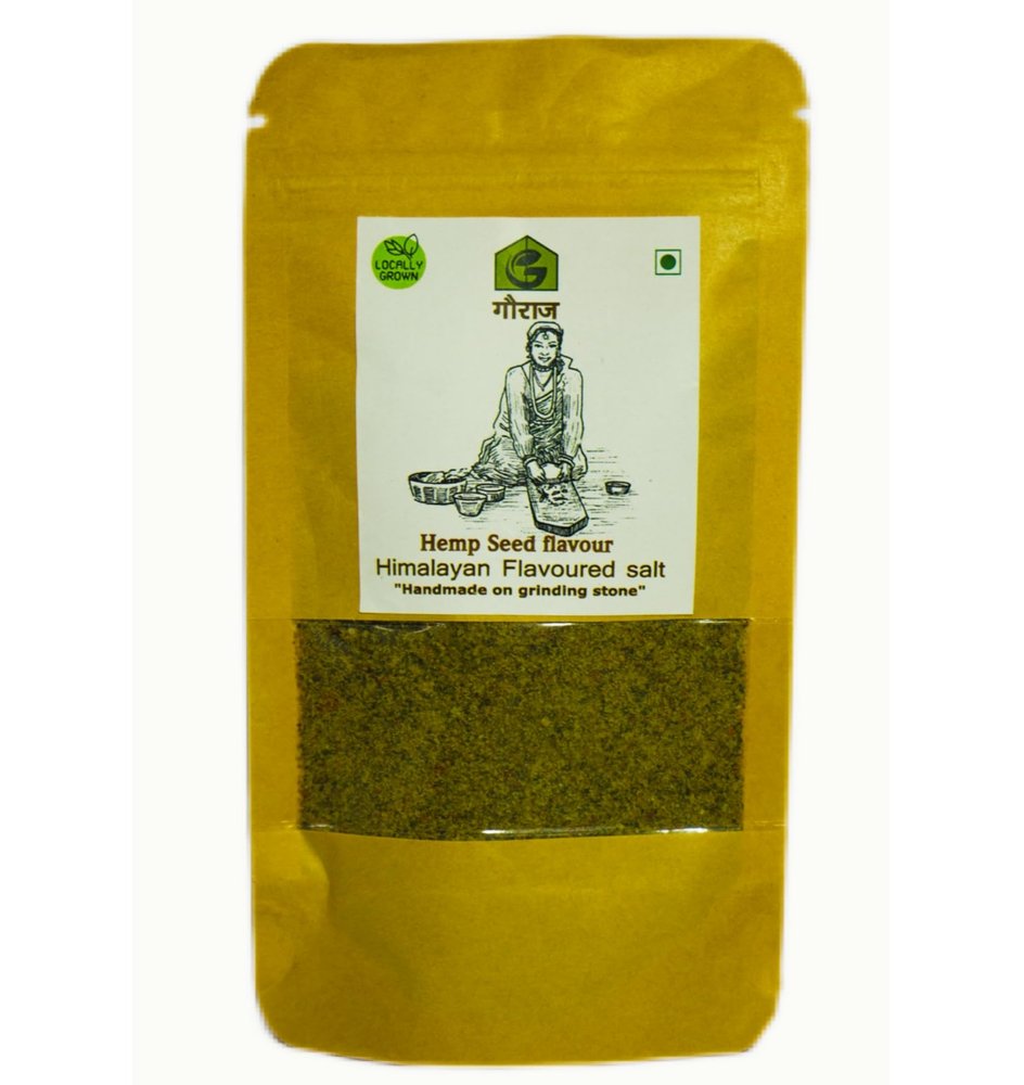 Gauraaj Handgrounded Hempseed Flavored Salt  100g | Organic Himalayan Pahadi Pisyu Loon Seasoning | Rich in Flavor & Nutrients | No Preservatives & Chemical Free | Sourced from Uttarakhand