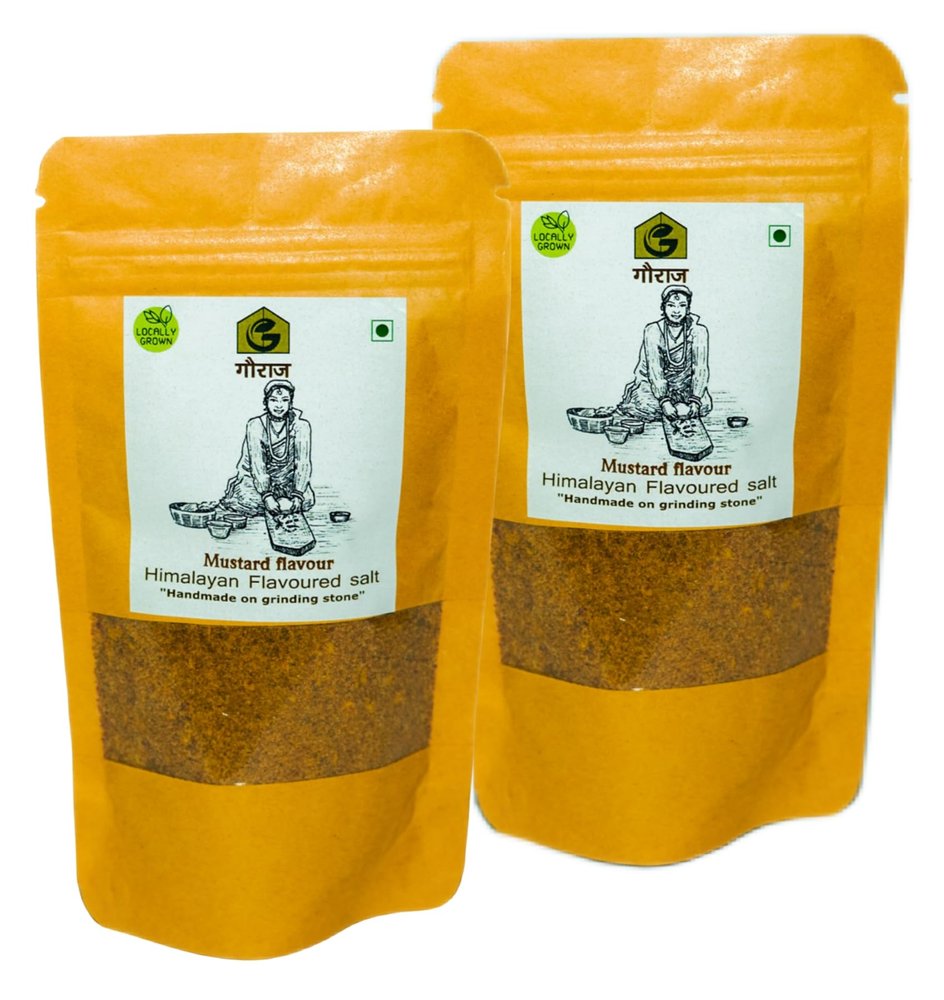 Gauraaj Handgrounded Mustard Flavored Salt  250g | Organic Himalayan Pahadi Pisyu Loon Seasoning | Perfect for Spicing Up Your Dishes | No Preservatives & Chemical Free | Sourced from Uttarakhand