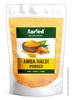AarVed Pure & Natural Amba Haldi Powder for Glowing Skin - Mango Ginger (Wild Turmeric) Helps Digestion & Boosts Immunity - Anti-Inflammatory, Anti-Oxidant - Use as Face, Hair Pack or Herbal Drink view 1