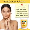 AarVed Pure & Natural Amba Haldi Powder for Glowing Skin - Mango Ginger (Wild Turmeric) Helps Digestion & Boosts Immunity - Anti-Inflammatory, Anti-Oxidant - Use as Face, Hair Pack or Herbal Drink view 3