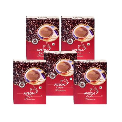 Aveon Cafe Premium Instant Coffee Pack of 5 (200g Each) Rich & Smooth Agglomerated Blend | 100% Coffee | Arabica & Robusta | 1Kg Total