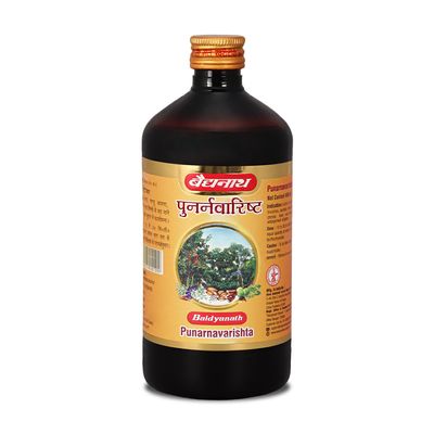 Baidyanath Punarnavarishta - 450ML | An Ayurvedic Formulation Helpful In Liver & Kidney Disorders, Body Pains, Skin Diseases