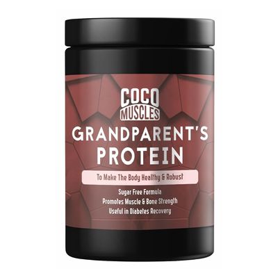 Coco Muscles Protein Powder Supplement for Grandparents | Vanilla Kulfi Flavour | Pack of 1 (360 gm)