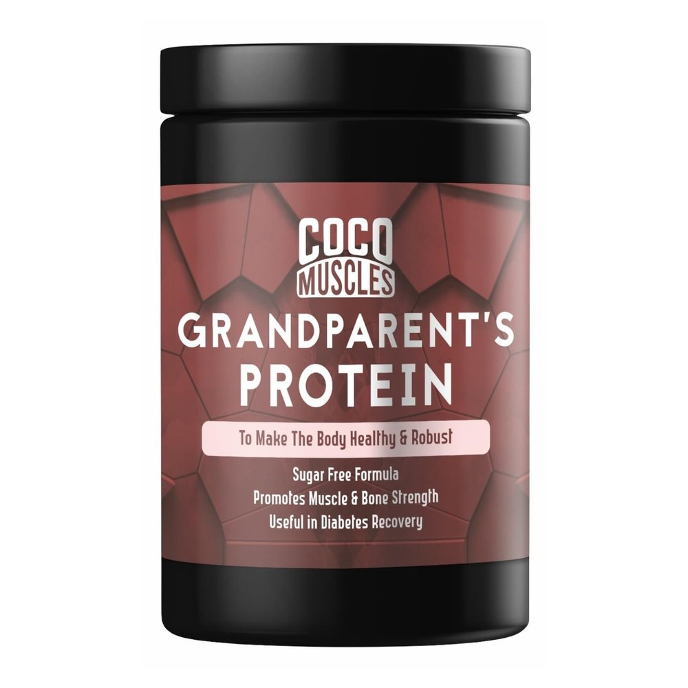 Coco Muscles Protein Powder Supplement for Grandparents | Vanilla Kulfi Flavour | Pack of 1 (360 gm)