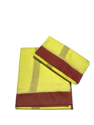 Bs Tex 9+5 panchakacham madi set (yellow)