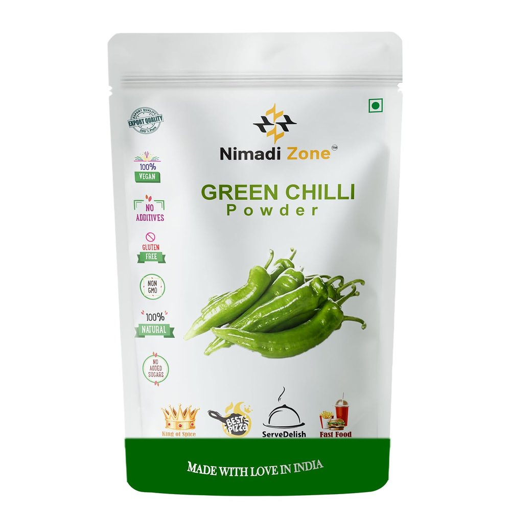 Nimadi Zone Green Chilli Powder/Hari Mirchi Powder - 100 GM by Nimadi Zone