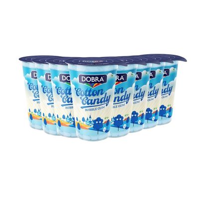 Dobra Cotton Candy Party Pack - Blue | Bubblegum Flavour | Candy Floss, Buddhi ke baal | Sleepovers, Party favours, Birthday Parties | 13.5g x Pack of 8 |