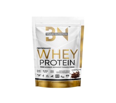 Brave Nutrition Performance Whey Protein Isolate Blend - 24g Protein, 5.5g BCAA | Lean Protein Powder for Muscle Gain, Strength, Muscle Recovery | Sports Nutrition | Muscle Builder Whey Concentrate Protein Powder | Easy Digestion [1Kg, Chocolate]