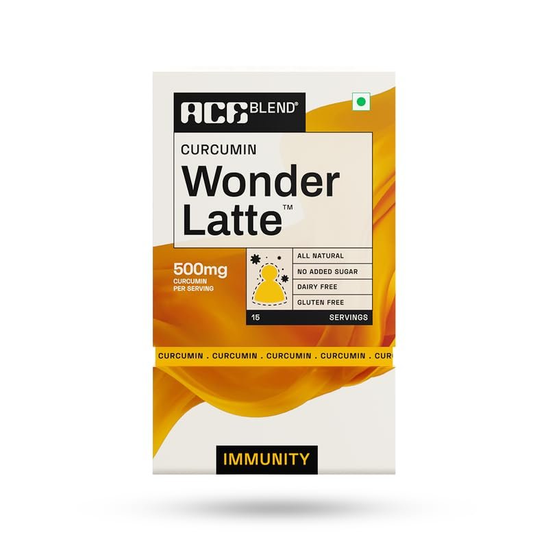 Ace Blend Curcumin WONDER LATTE | 30 Serves | Turmeric Extract | MCT powder | Bio Piperine | 100% Natural Cinnamon Flavour | High Immunity | Anti inflammation | Brain & Gut Health. Relish Cold/Hot