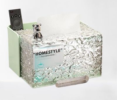 Cannagenix Glacier Water Texture Tissue Box Wall Mounted Toilet Drawer Roll Paper Box Toilet no Punch Paper Towel Holder (Tissue Paper Holder Pen with Stand)