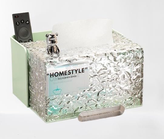 Cannagenix Glacier Water Texture Tissue Box Wall Mounted Toilet Drawer Roll Paper Box Toilet no Punch Paper Towel Holder (Tissue Paper Holder Pen with Stand)