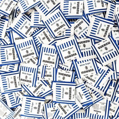 Mawana Refined White Sugar Sachets 5gm, (150 sachets)