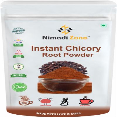 Nimadi Zone 100% Pure Instant Chicory Root Powder | Earthy Coffee Flavor Powder | High in Fiber | Varied Culinary Uses i.e Ideal for Smoothies & Baking (100 grams)