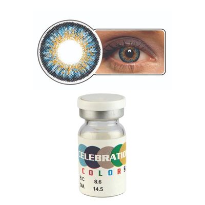 CELEBRATION COLORS Yearly Color Contact Lense 1 Piece(1 Count of Lense), Color - Breeze Blue, Optical Power 6.5
