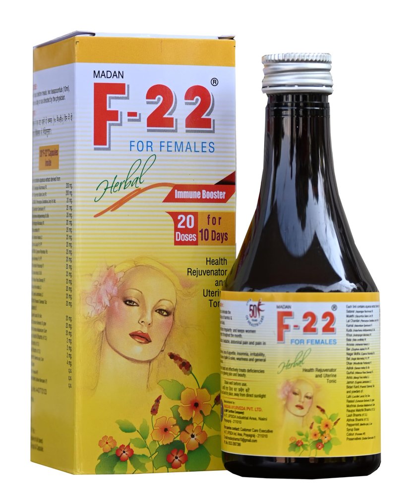 F-22 Syrup 200ml Health Rejuvenator & Uterine Tonic for Female (Alongwith 20 Capsules)