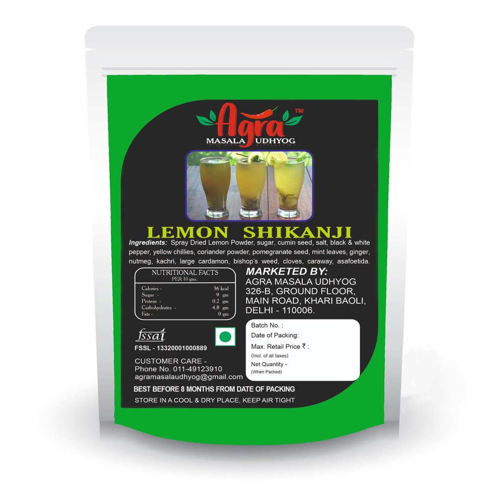 Agra Masala Udhyog Lemon Shikanji 250g Pouch