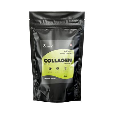 3 Guys Collagen Supplements for Skin, Nails and Hair, Women's Health, 250 gm