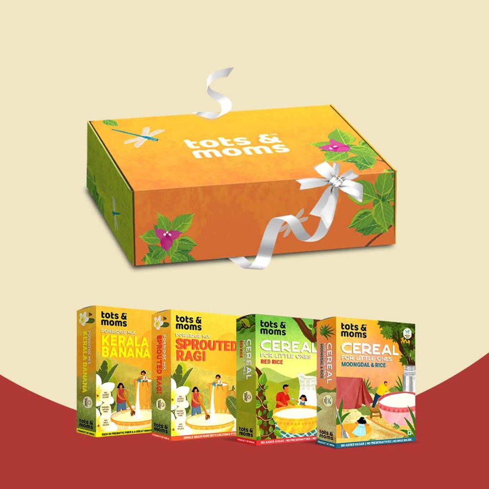 Tots & Moms Foods - Annaprashana Gift Box | Pack of 4-200g Each