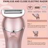 Hatteker Electric Shaver for Women Lady Epilator Electric Razors Kit Hair Remover for Face Chin Arm Leg Armpit Bikini Trimmer Painless Waterproof USB Rechargeable Dry Wet with Detachable Head 3 in 1 view 3