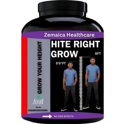 Hite Right Grow | Herbal Supplements Powder For Men & Women | Height Increase Powder Height Growth Powder | Height increase medicine