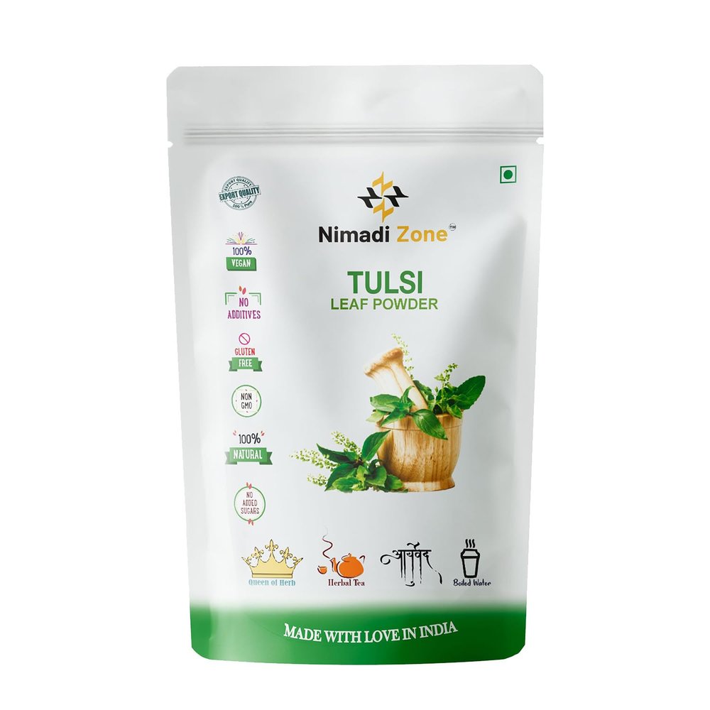Nimadi Zone Tulsi Leaf Powder/Holy Basil Leaf Powder - 500 GM X 2 = 1 KG by Nimadi Zone