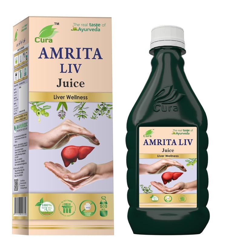 Cura Mahaveer Amrita Liv Ras Sugar Free 500ml (pack of 2)