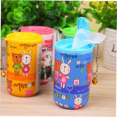 1pc Portable Travel Wet Wipes Tissue Can For Cleaning Body & Face For Kids, Men & Women (Pack of 1 Can x 30 Wipes)