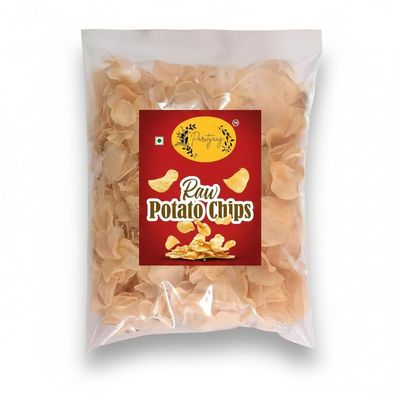 Parityaag Premium Raw Aloo Chips Ready-to-Fry Potato Slices | Handmade Dry Potato | Vegan Friendly Snack | No Preservatives | - (400gm)