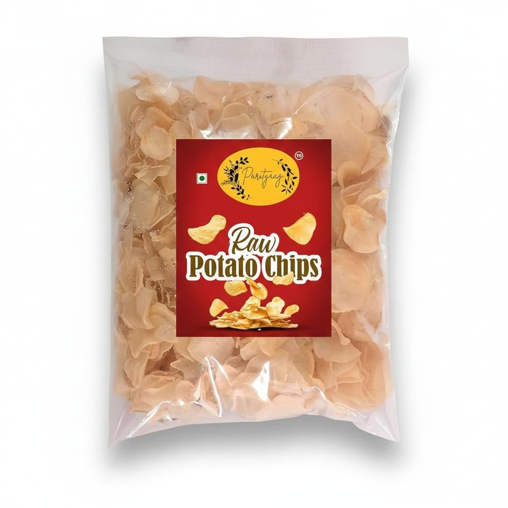 Parityaag Premium Raw Aloo Chips Ready-to-Fry Potato Slices | Handmade Dry Potato | Vegan Friendly Snack | No Preservatives | - (400gm)