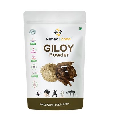 Nimadi Zone Giloy/Guduchi/Tinospora cordifola Powder | Immunity support - 200 GM By Nimadi Zone