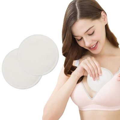 AEREX Reusable & Washable Nursing Breast Pads | Nursing Breast Pad for Feeding Mothers | Nipple Pads for Women | Leak Proof Nursing Pads for Breastfeeding Moms | Maternity Feeding Pads (Pack of 30)