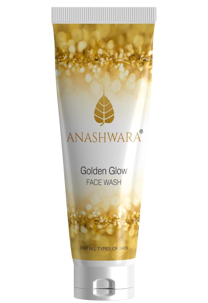 Anashwara Golden Glow Face Wash - 100 ml - Glowing & Fair Skin | face Wash for Pimples | Face wash for Dull Skin