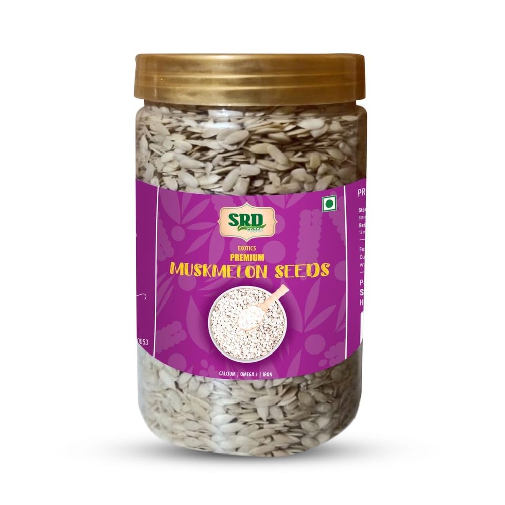SRD FOODS Raw Muskmelon Seeds | Kharbooj Magaz | Kharbhuja Beej | Seed for Eating High in Protein, Potassium, Magnesium & Iron | Immunity Booster Superfood (250g)