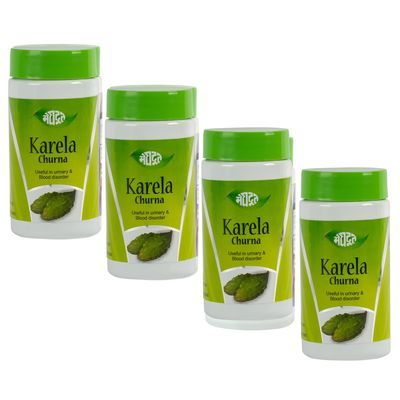 MEGHDOOT Ayurvedic Karla Powder with Natural Extracts of Karela Supports Blood Sugar Balance, Liver Health & Detoxification 100gm (Pack of 4)