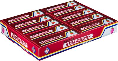 Batook 5 Sticks Gum With Natural & Artificial Strawberry Flavour Chewing Gum 250gm Box (Imported)
