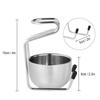 F FABOBJECTS 2 in 1 Stainless Steel Men's Shaving Kit Shaving Brush Holder + Soap Bowl Male Shaving Tool Set view 2
