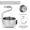 F FABOBJECTS 2 in 1 Stainless Steel Men's Shaving Kit Shaving Brush Holder + Soap Bowl Male Shaving Tool Set view 3