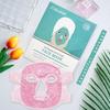 Hidak Cold Face Mask with Gel Beads Reduce Face Puff Dark Circles Reusable Cool Gel Cooling Eye Pads Suitable for Women Facial SPA Ice Face Mask for Sleeping Headaches (Pink Face Mask) view 2