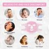 Hidak Cold Face Mask with Gel Beads Reduce Face Puff Dark Circles Reusable Cool Gel Cooling Eye Pads Suitable for Women Facial SPA Ice Face Mask for Sleeping Headaches (Pink Face Mask) view 3