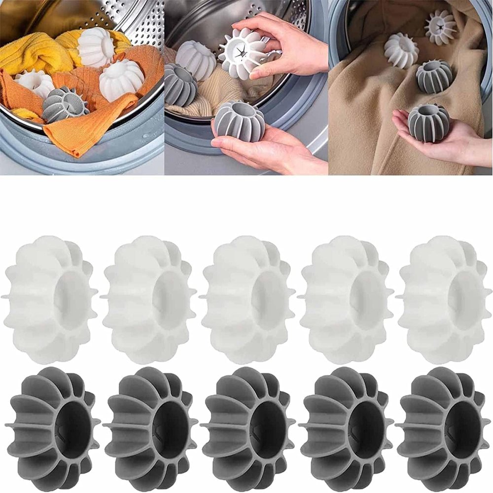KESI ORNAMENTS Laundry Balls Laundry Scrubbing Balls Anti-Winding Soft Washing Balls Fabric Softener Alternative for Washing Machine Silicone Balls Washing Ball No Damage(Multicolor,Pack of 10)