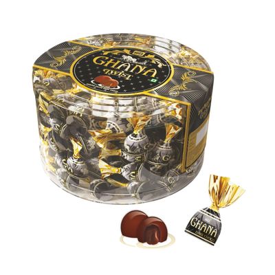 HUGS Ghana Twist Dark Chocolates Jar-Center Filled Dark Chocolates|Chocolate Gift Hamper (36 Pcs In Jar),360 Grams