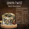 HUGS Ghana Twist Dark Chocolates Jar-Center Filled Dark Chocolates|Chocolate Gift Hamper (36 Pcs In Jar),360 Grams view 2