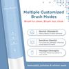 HealthSense Clean-Care Et 711 Rechargeable Rotary Electric Toothbrush For Adults With Extra Brush Head & Dust Cover|Ipx7 Waterproof & 3 Dynamic Cleaning Modes|One Year Warranty,Blue (White and Blue) view 2