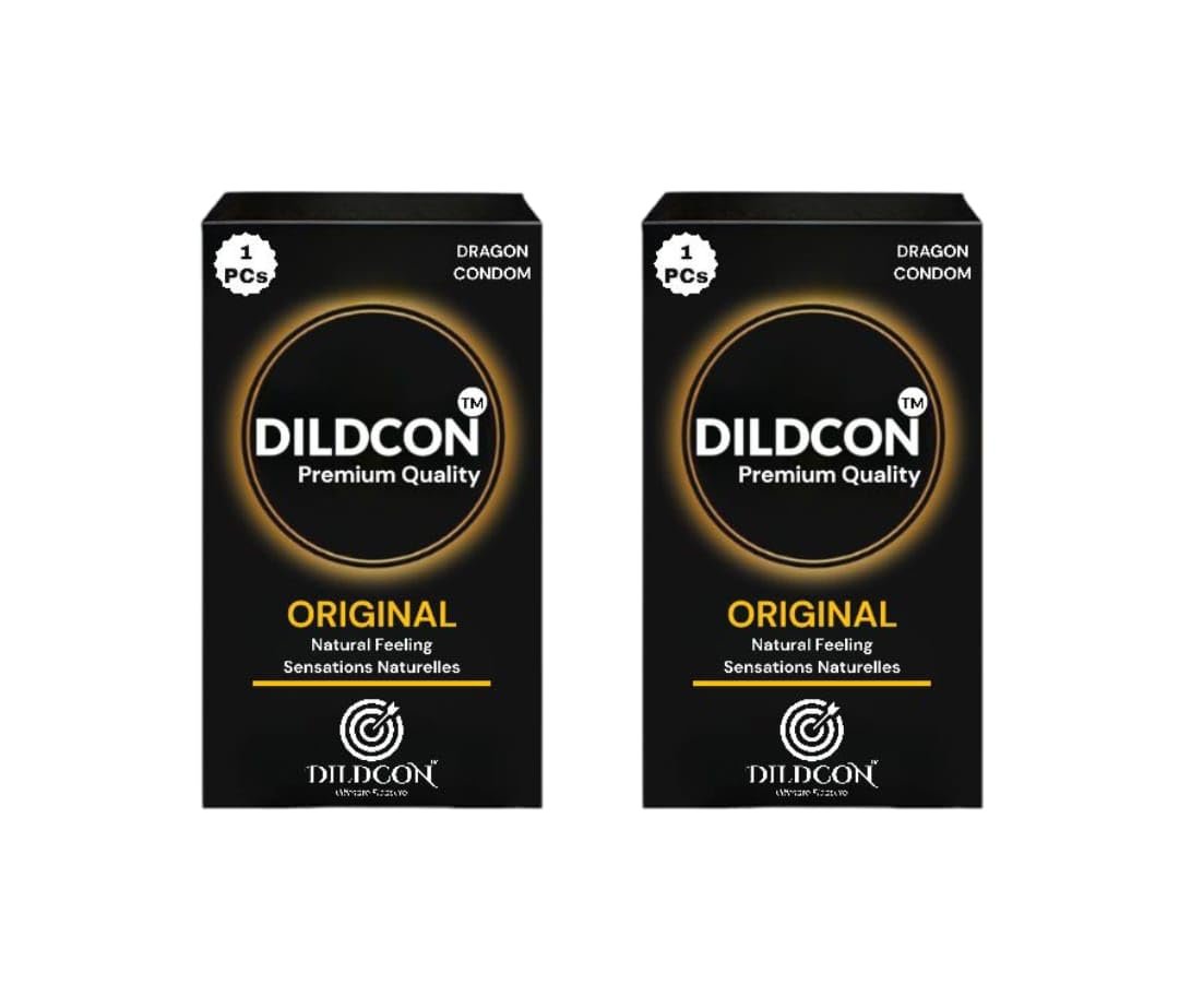 DILDCON Condoms For Men, Pack of 2