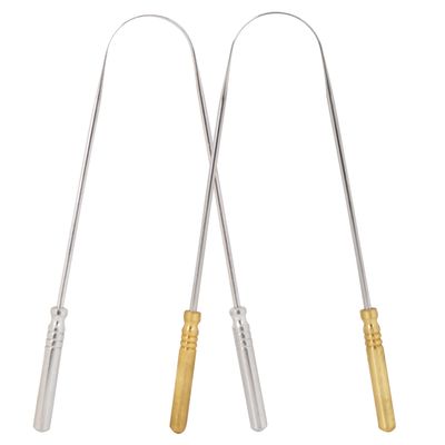 Midazzle Stainless Steel Premium tongue cleaner | Reduces Bad Breath | Comfortable & Flexible Handle Easy to Use pack of 2