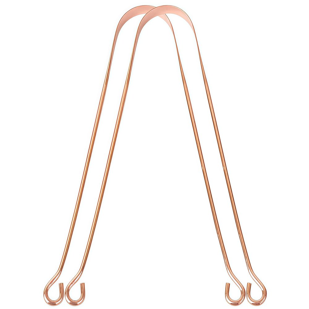 Midazzle Ayurvedic Copper tongue cleaner | Reduces Bad Breath | Comfortable & Flexible Handle Easy to Use pack of 2