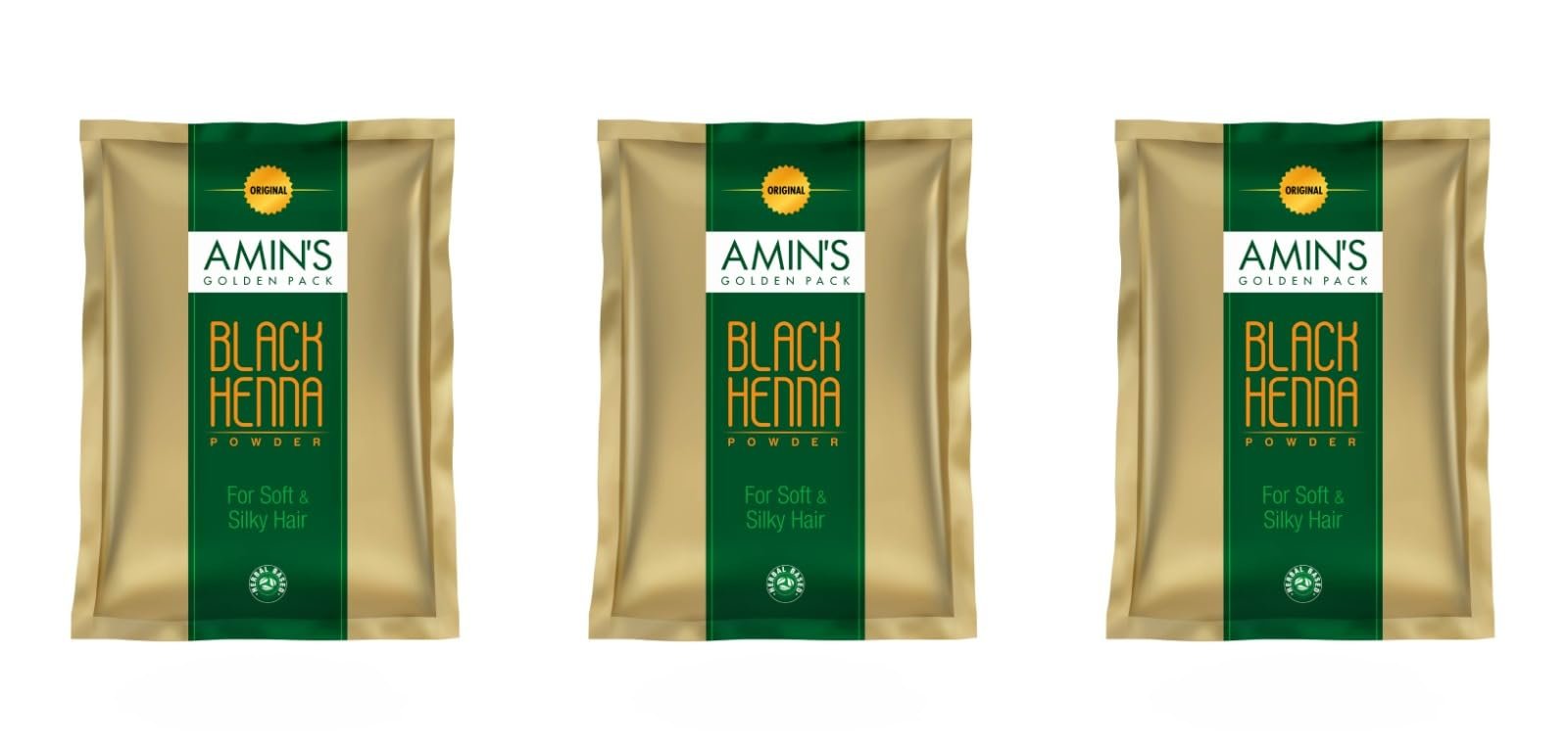 Amin's Golden Pack Black Henna Powder | No Ammonia | Export Quality | Herbal-Based (3)